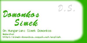 domonkos simek business card